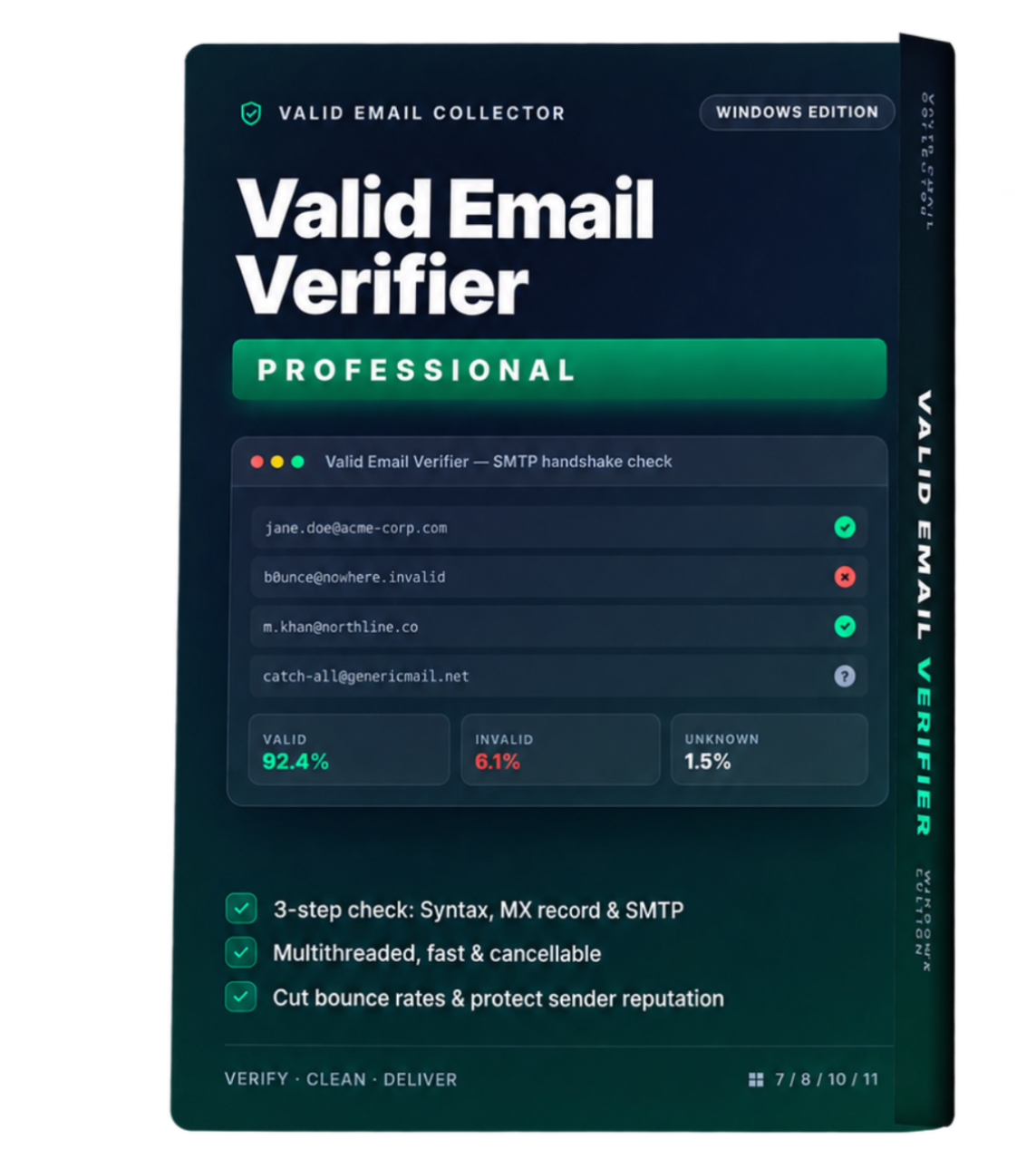 Valid Email Verifier email verification software interface